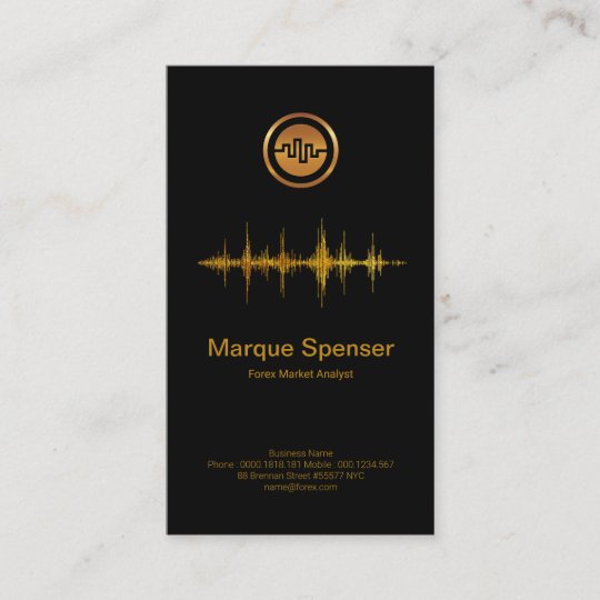 Simple Gold Specks Graph Forex Analyst Business Card - 