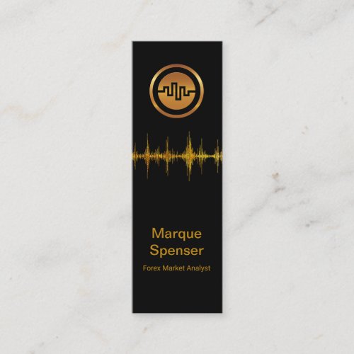 Simple Gold Specks Graph Forex Analyst Mini Business Card