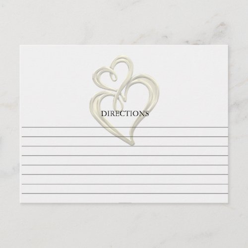 Simple Gold Swirl Hearts Recipe Cards