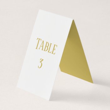 Simple Gold - Table Number by Midesigns55555 at Zazzle