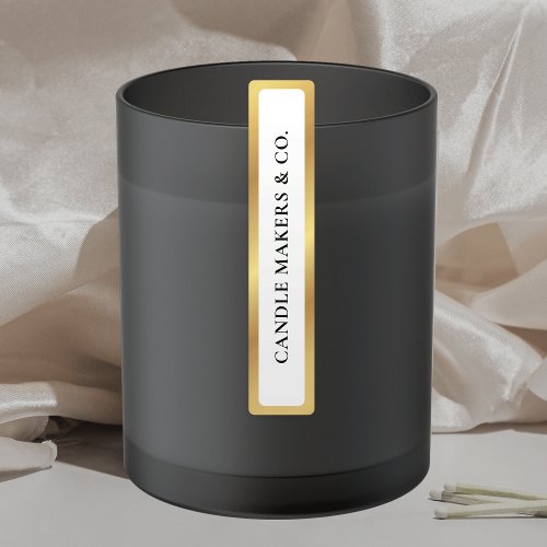 Simple Gold Tamper Proof Thin Candle Jar Tin Label