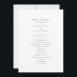 Simple Gold text White Wedding ii Program<br><div class="desc">White and gold text Wedding program.  Simple.</div>