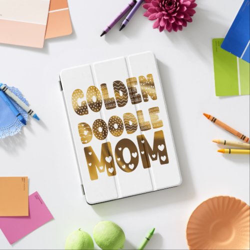Simple gold typography Golden doodle mom iPad Air Cover