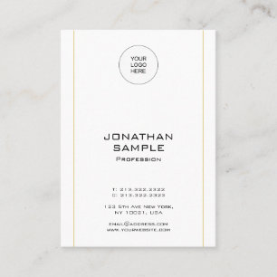 Simple Gold Vertical Template Modern Professional Business Card