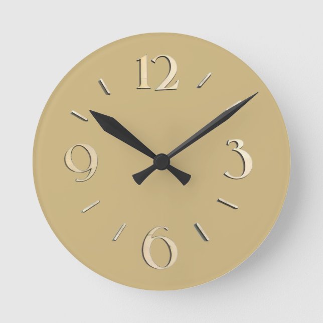 Simple Gold Wall Clock (Front)