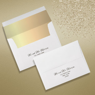 Simple Gold Wedding Envelope