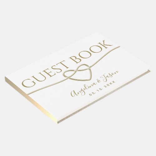 Simple Gold Wedding Guest Book