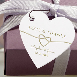 Simple Gold Wedding Thank You Favor Tags