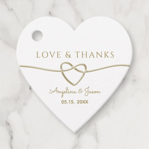 Simple Gold Wedding Thank You Favor Tags