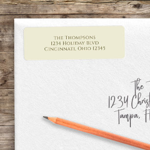 Simple Gold Whimsical Minimalist Return Address Label