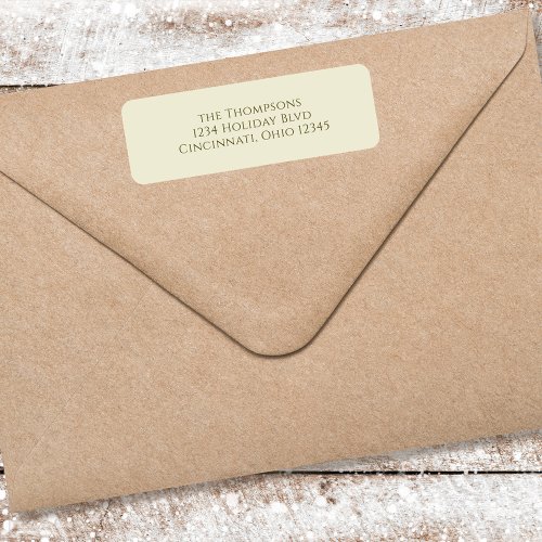 Simple Gold Whimsical Minimalist Return Address Label