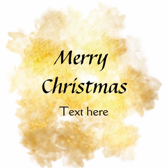 Simple golden add your text merry Christmas custom Cutout (Front)