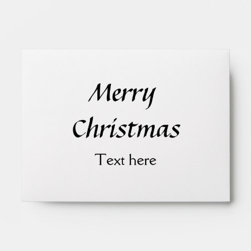 Simple golden add your text merry Christmas custom Envelope