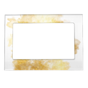 Simple golden add your text merry Christmas custom Magnetic Frame