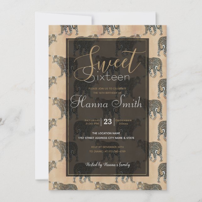 Simple Golden Leopard Animal Pattern (Front)