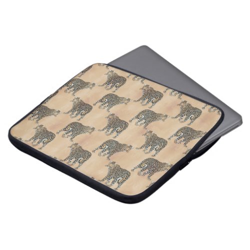 Simple Golden Leopard Animal Pattern Laptop Sleeve