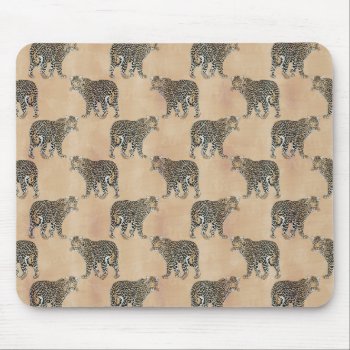 Simple Golden Leopard Animal Pattern Mouse Pad by InovArtS at Zazzle