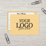 Simple Golden Yellow Logo With Lines Business Card