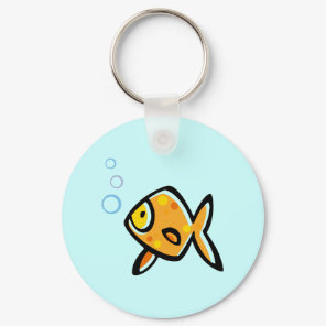 Simple Goldfish Keychain