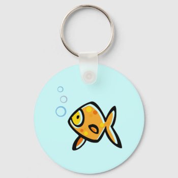 Simple Goldfish Keychain by designs4you at Zazzle