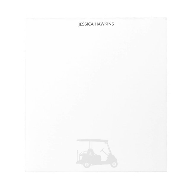 Simple Golf Fan Personal Stationery Golf Cart Notepad (Front)