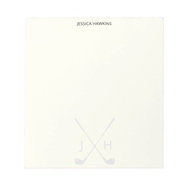 Simple Golf Fan Personal Stationery Golf Clubs Notepad (Front)