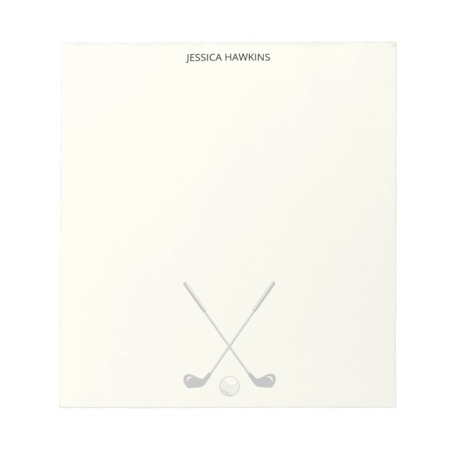 Simple Golf Fan Personal Stationery Golf Clubs Notepad (Front)