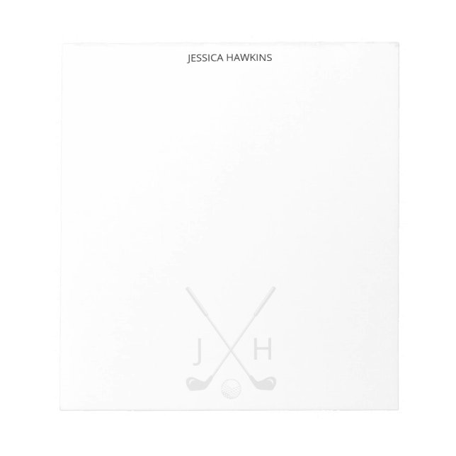 Simple Golf Fan Personal Stationery Golf Clubs Notepad (Front)