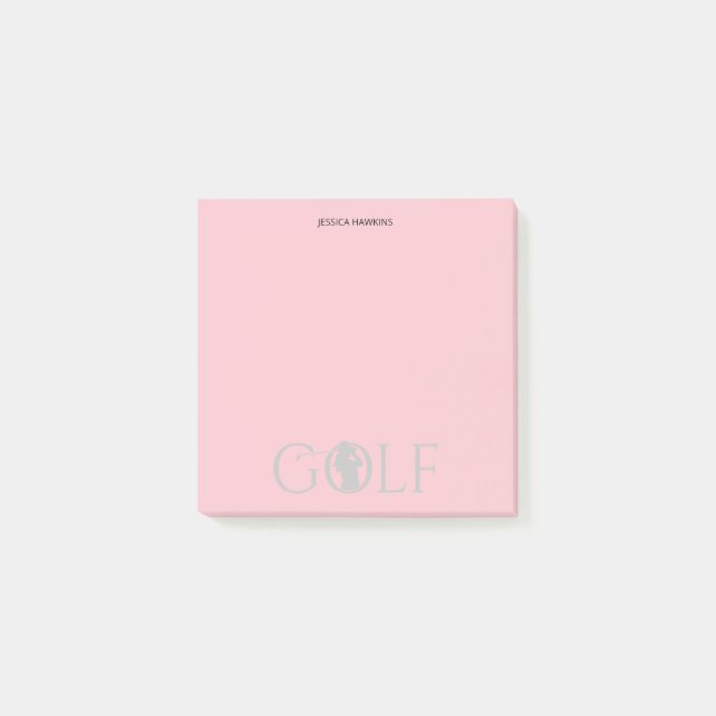 Simple Golf Fan Personal Stationery Post-it Notes (Front)