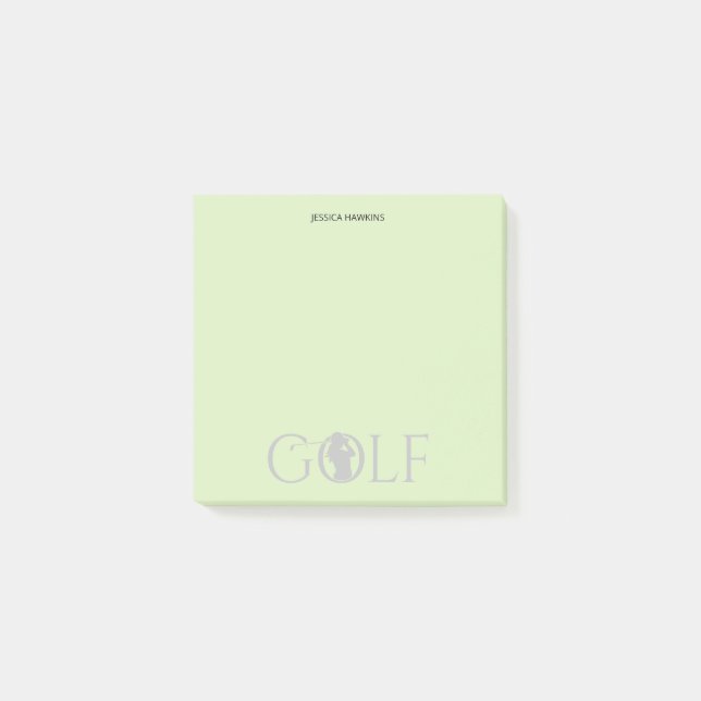 Simple Golf Fan Personal Stationery Post-it Notes (Front)