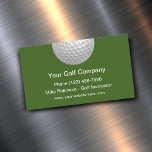 Simple Golf Sports Theme Business Card Magnet<br><div class="desc">Business card magnets for a golf business designed with a golf ball graphic and simple 4 line layout you can customize online. Works for a golf instructor that does golf lessons,   a golf cart dealer,  or golf training.</div>
