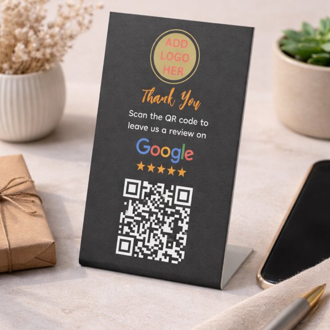 Simple Google Review Request|Modern Small Business Pedestal Sign (Simple Google Review Request|Modern Small Business Pedestal Sign)