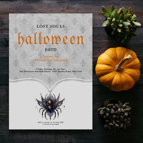 Simple gothic Halloween party Invitation