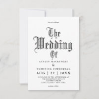 Simple Gothic Vampire Calligraphy Wedding  