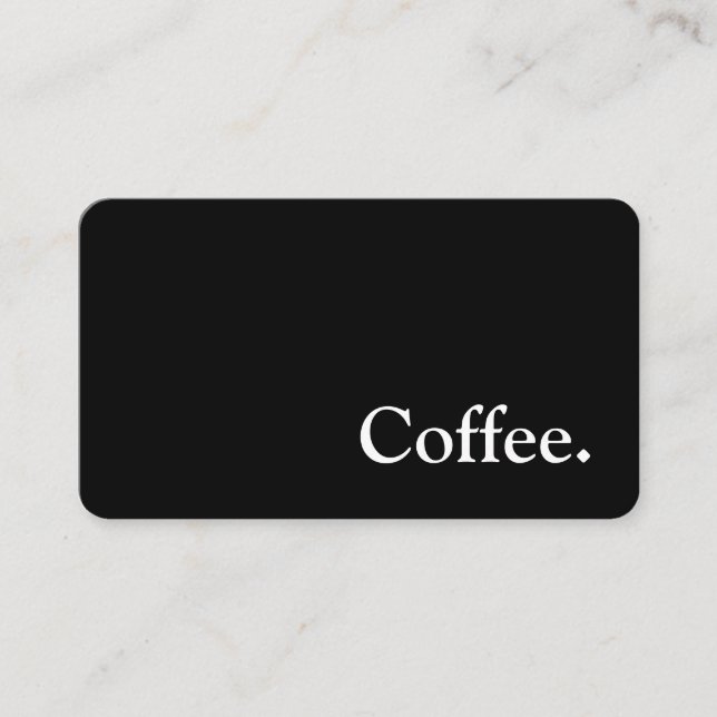 Simple Goudy Word Dark Loyalty Coffee Punch-Card (Front)