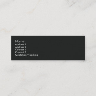 Simple graceful retro black surface mini business card