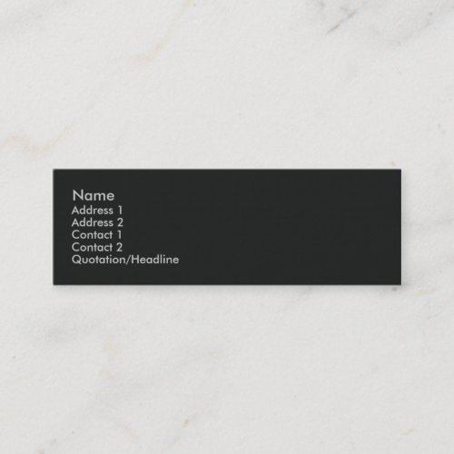 Simple graceful retro black surface business card