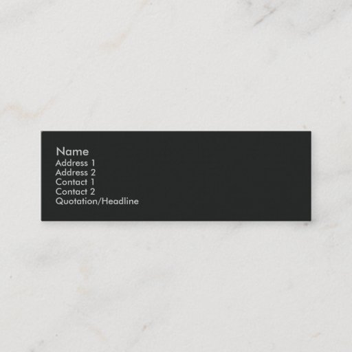 Customizable Simple graceful retro black surface business card