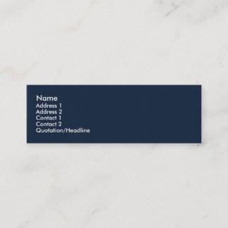 Simple graceful retro blue surface mini business card