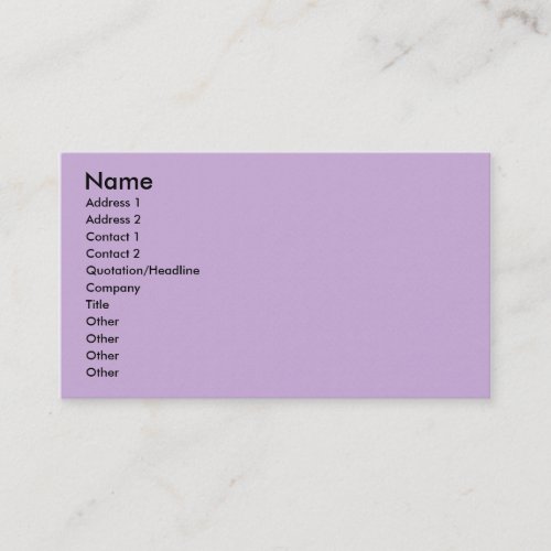 Simple graceful rough purple surface business card template