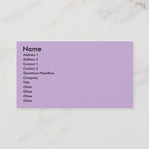 Customizable Simple graceful rough purple surface business card template