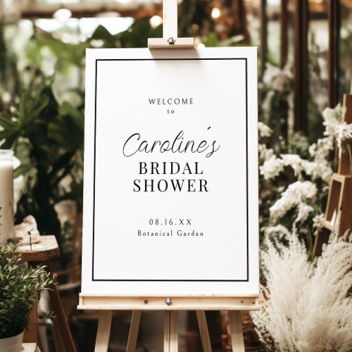 Simple Graceful Script Typography Bridal Shower Foam Board