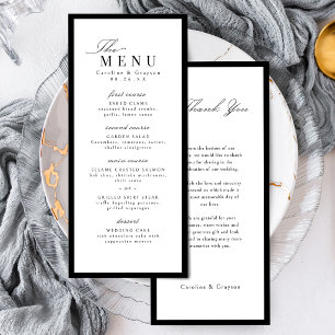 Simple Graceful Script Typography Wedding Menu