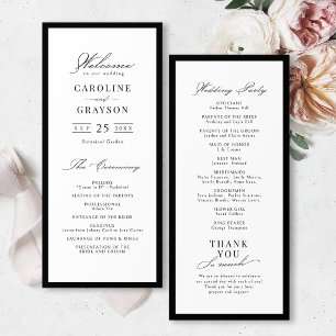 Simple Graceful Script Typography Wedding Program