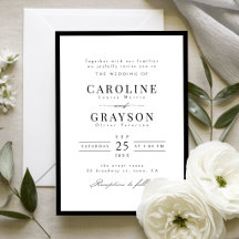 Simple Graceful Typography Classic Wedding