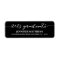 Simple Grad Black Graduation Return Address Label