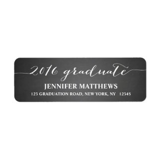 Simple Grad Chalkboard 2016 Graduation Label