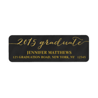 Simple Grad Chalkboard | Graduation Address Label
