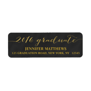 Simple Grad Chalkboard   Graduation Address Label