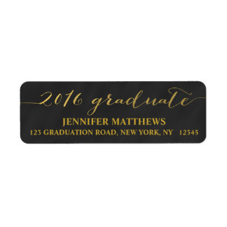 Simple Grad Chalkboard | Graduation Address Label
